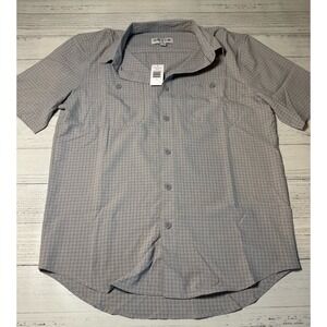 Orvis Short Sleeve Button Down Size Small Gray Lightweight Fishing Hiking NWT